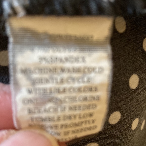 Polka Dot Button Shirt  Notations 1X  3/4 Sleeves Exc Shape New no Tags - Picture 10 of 11